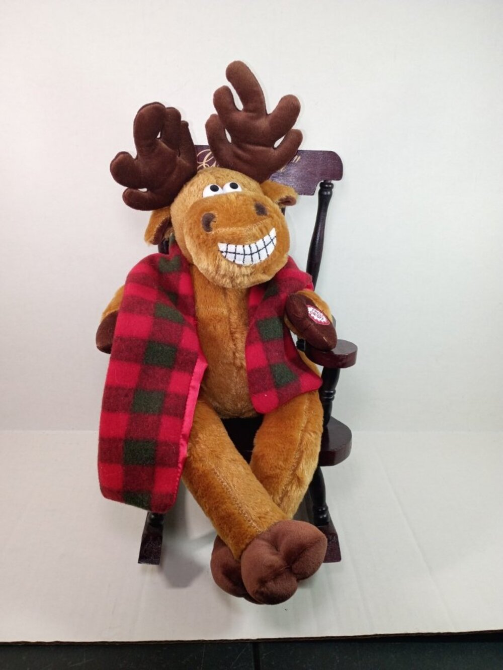 Vintage Dan Dee Christmas Plush Grandma Got Run Over By Reindeer Rocking Chair